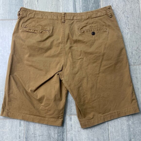Aeropostale Flat-Front Chino Shorts Classic Fit Dark Khaki Size 38 - Picture 5 of 7